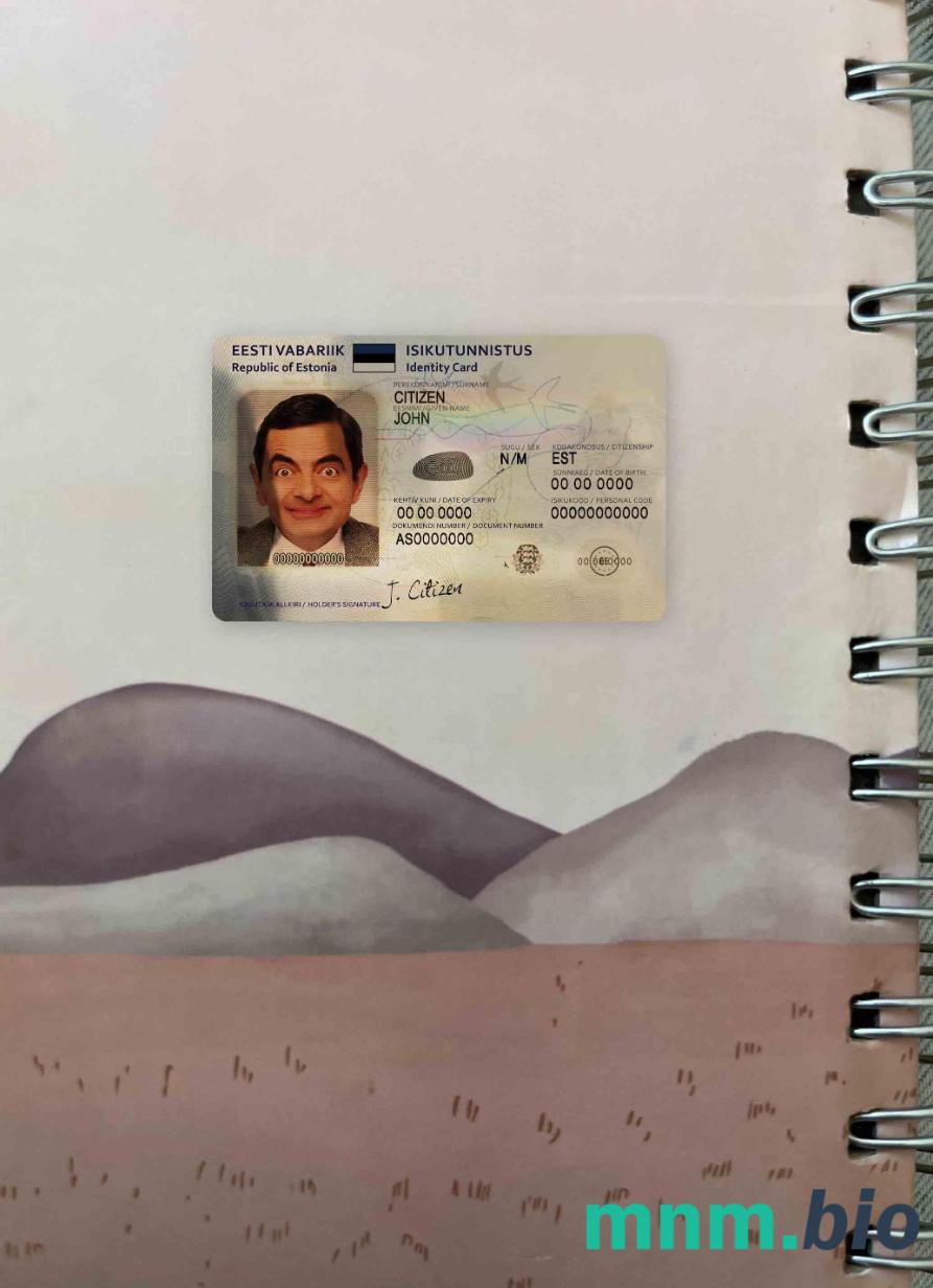 Estonia szablon ID (2018 – obecnie) fotowygląd szablon PSD